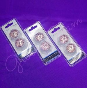 (6pcs)MAINSTAYS Retro Acrylic Pink Crystal Knobs